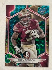 TREY BENSON Florida St 2023 Bowman University Best Football GREEN Mosaic # 9/15