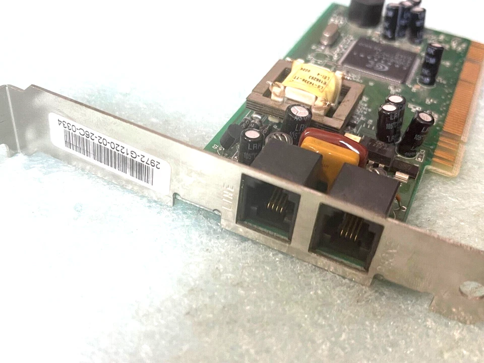 VINTAGE V.92 PCI 56K MODEM MODEL 1220C CONEXANT CHIP BDNM50RA0162 MXB28 - Image 4 of 4