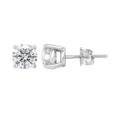 Lab-Created Round Diamond Studs Earrings in 1...