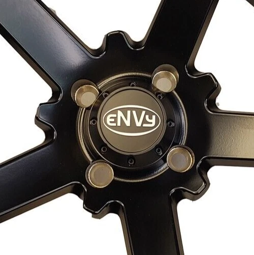 15" Golf Cart Wheels Set of 4 Matt Black 15x7 Intimidator 3:4 Offset 4/4 Pattern Foto 4 de 4