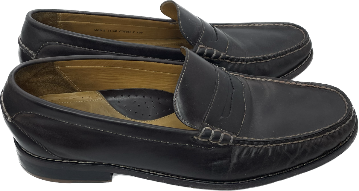 Cole Haan NikeAir Dark Brown Leather Loafer Slip On Casual  display picture 3