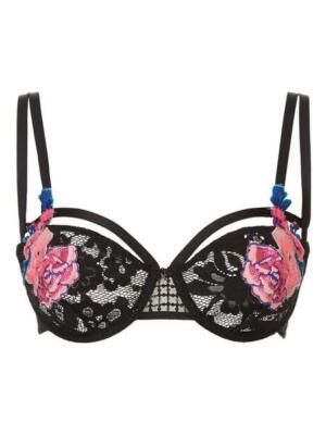 Ann Summers schöner schwarzer Bügel-BH Gr. Small (8-10) *VERSANDKOSTENFREI UK*