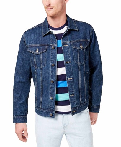 Club Room Mens Stretch Denim Jacket 