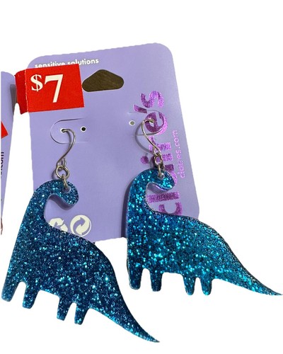 Lot Of 7 Pairs New Claires Girls WomenHypoallergenic Earrings Dino Strawberry CZ - Picture 3 of 11