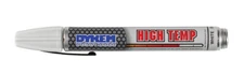Dykem High Temp White Fusing Pen Medium Tip for Glass, Ceramics & More