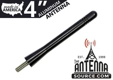 **SHORT**  4" BLACK ALUMINUM ANTENNA - FITS: 2010-2017 Victory Cross Country