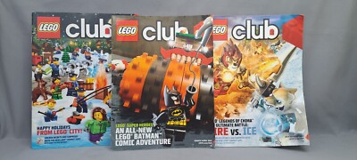 Lego Club Magazine Legends of Chima Fire vs. Ice + LEGO BATMAN  + Happy Holiday