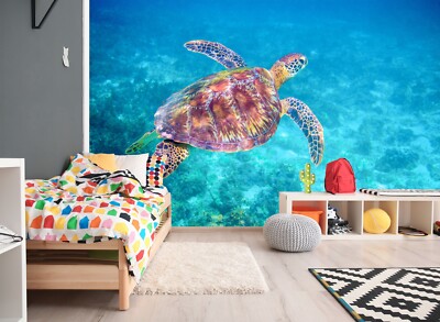 3D Cute Sea Turtle 5144 Wall Paper Wall Print Decal Deco Wall Mural CA Romy