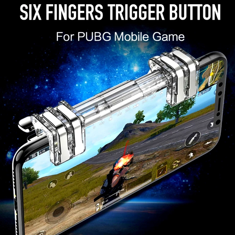 Gaming Trigger Phone Game PUBG Mobile Controller Gamepad Universal Cell -Pair - Image 3 of 4