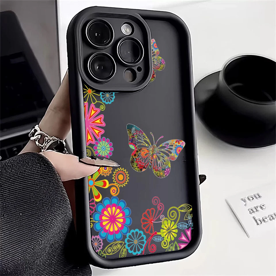 For iPhone Samsung Huawei Xiaomi Butterfly Case Hot Girls ShockProof Phone Cover - Image 2 of 4
