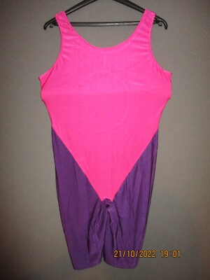 .528. Damen Ärmellos Einteiler Badeanzug Schwimmanzug Taucheranzug Gr. XL blau