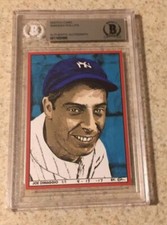 Joe DiMaggio Original Art Sketch Card New York Yankees MLB Beckett BAS True 1/1