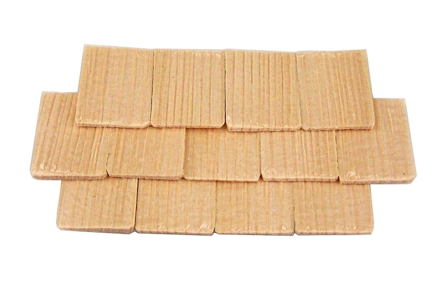 MINIATURENBAU-LEWEN 100 St. Schindel aus Fichtenholz. Für Puppenstuben, Krippenbau 30x21 mm.