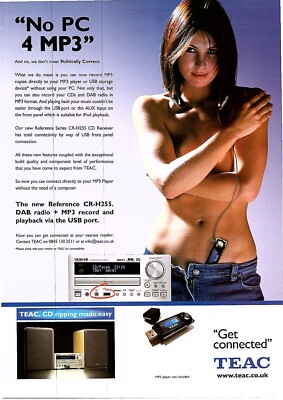 (MOJ11) ADVERT 11X9'' TEAC THE NEW REFERENCE CR-H255 DAB RADIO & MP3 USB PORT