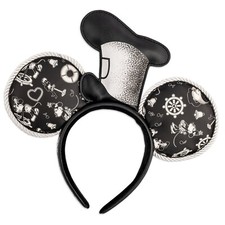 Diadema oreja Disney Loungefly - Sombrero Willie barco de vapor con tubería de cuerda nuevo con etiquetas