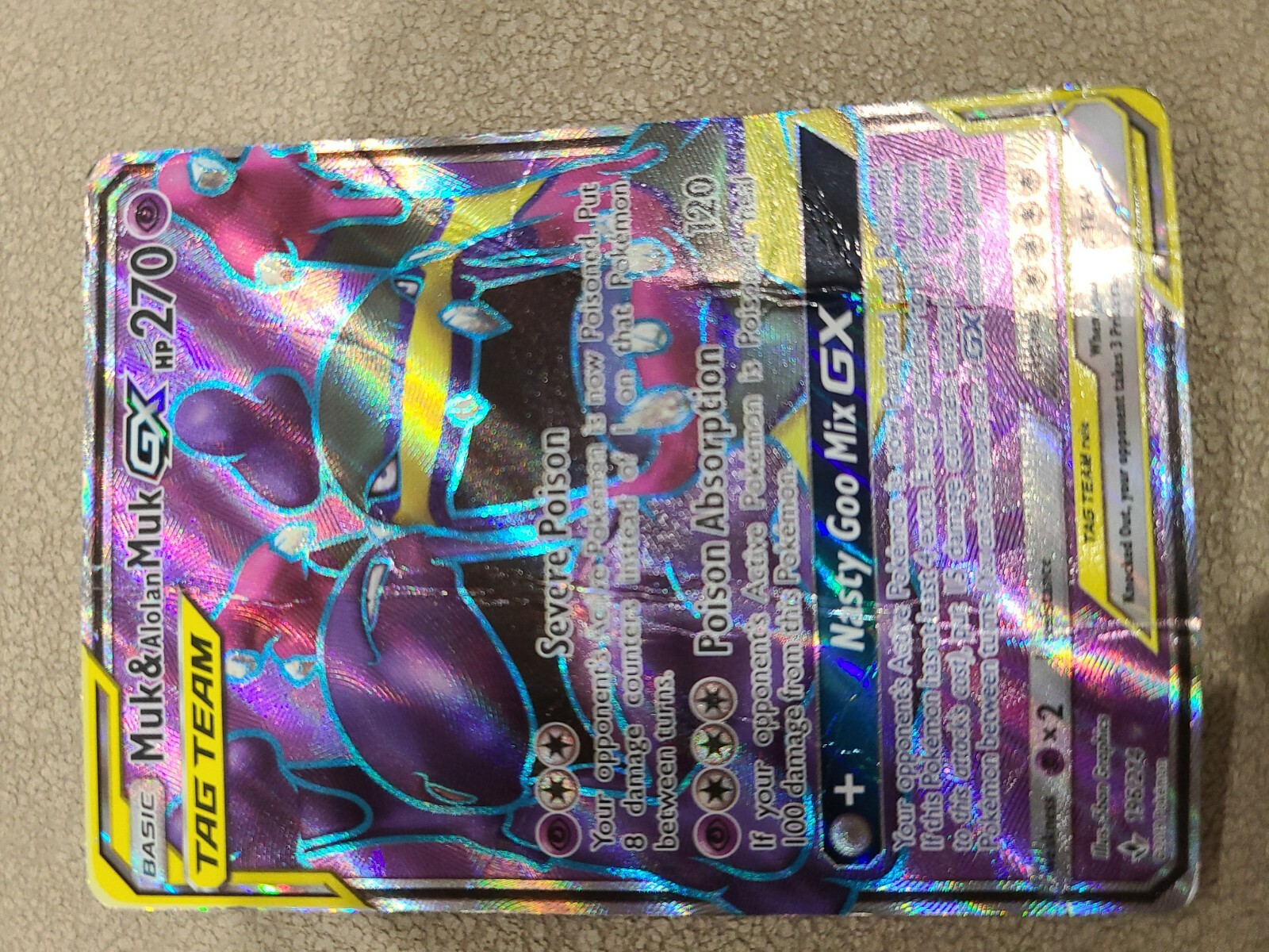Muk & Alolan Muk GX 196/214 Unbroken Bonds Full Art Ultra Rare NM Pokemon
