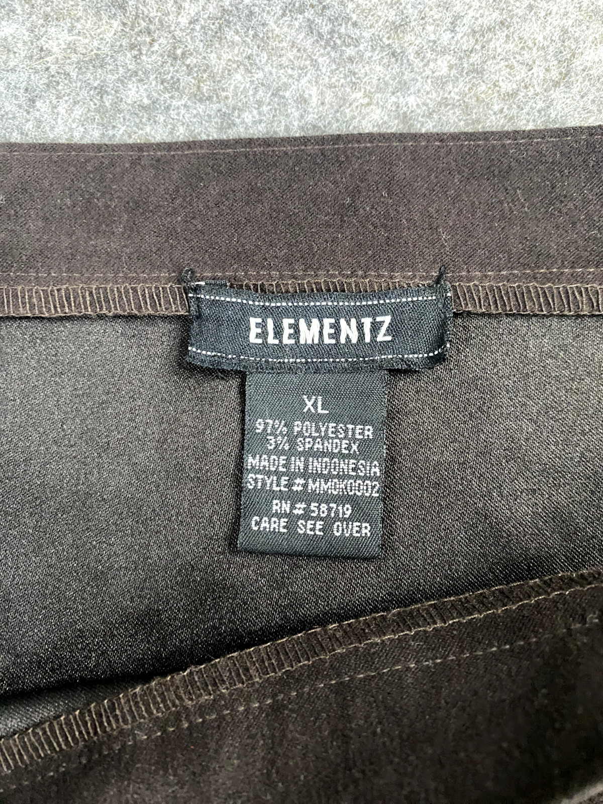 Elementz skirt Women's XL Black Elegant High Waist Knee Length