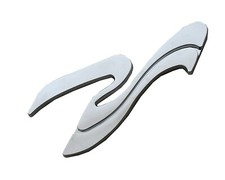 1x For Sea Ray SR Wave Logo Emblems 3D Badge SEARAY Boat Self-Adhesive（Silver）