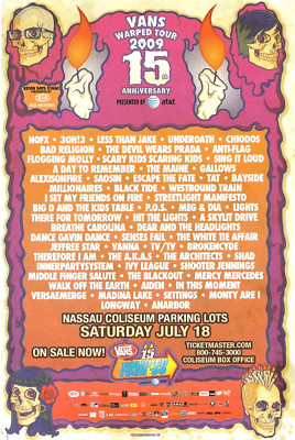Vanns Warped Tour flyer Concert Handbill 4