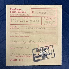 Świadectwo odbioru 100,00 DM, Dessau 10.10.1977/18.01.2025