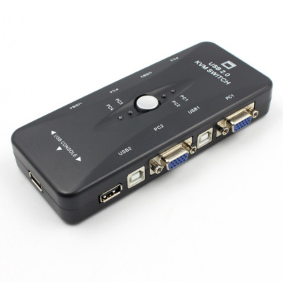 One drives four USB port KVM switcher KVM converter four in and one out