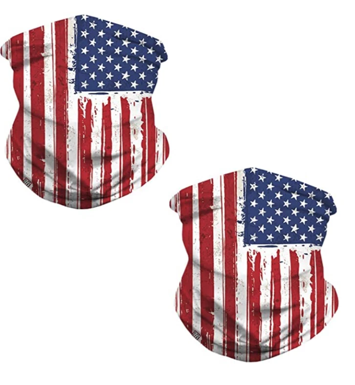 Máscara facial polaina cuello bandera americana alternativa 19 estilos - paquete de 10 Foto 3 de 4