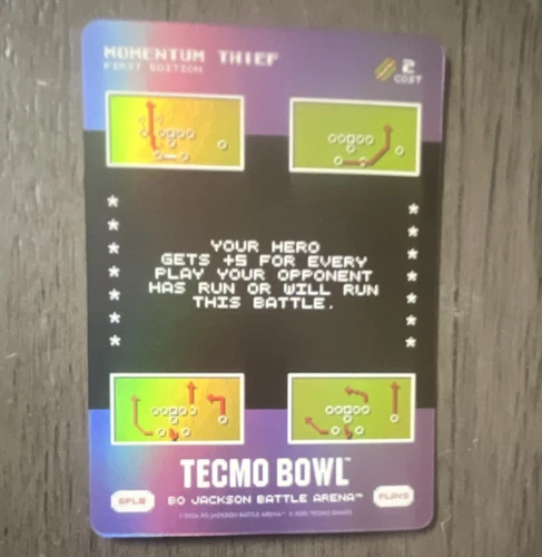 CGC Tecmo Bowl Bo Jackson Battle Arena Momentum Thief 1st Ed 2024 Card