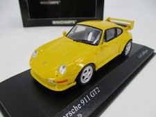 Porsche 911 993 GT2 1995 Yellow Speed Sport Car 1:43 Minichamps 430065004 LHD