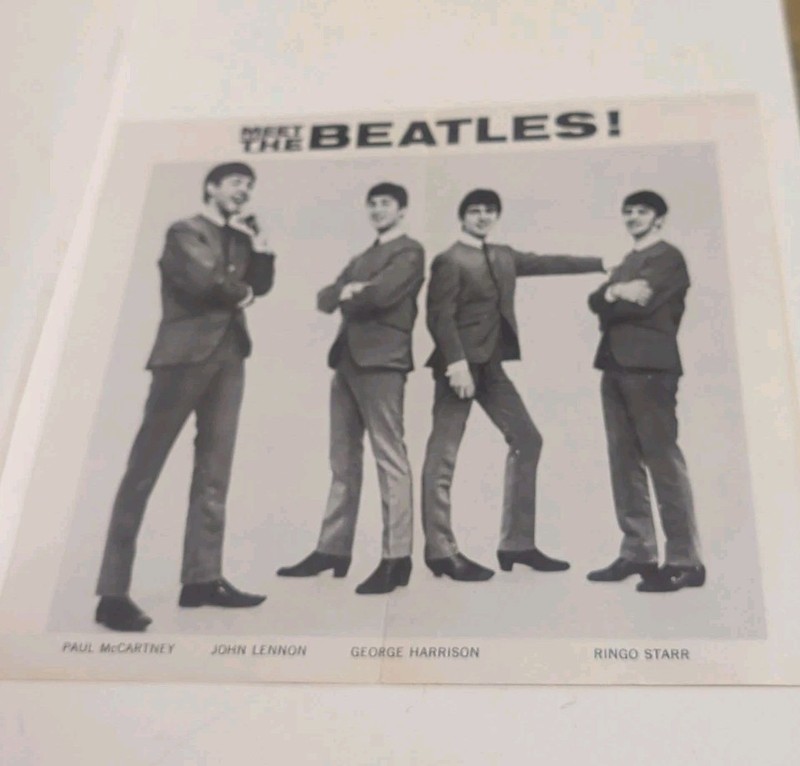 Original MEET THE BEATLES Movie Theatre Flyer 1964 Park Rapids, Minnesota Dec