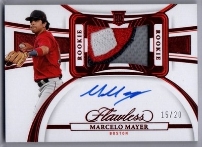 2023 Panini Flawless Baseball Marcelo Mayer ROOKIE PATCH AUTO RED SOX 15/20