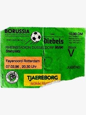 Ticket 1996 UEFA CUP Borussia Mönchengladbach- Feyenoord Rotterdam Sammler Karte