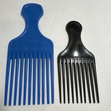 Vtg Goody Hair Pick Lot 2 Plastic Textured Plain Comb Lift 90s Styling Tools