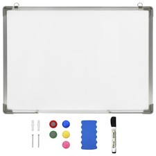 Magnetisches Whiteboard Weiß 70x50 Cm Stahl