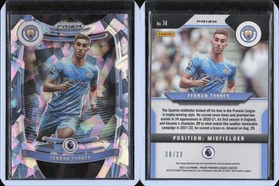 2021-22 Panini Prizm English Premier Cracked Ice #14 Ferran Torres 8/23