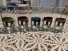 World Market Elephant Glasses – Mixed Colors – Libbey Glassware - Set of 5 Clean — photo 2