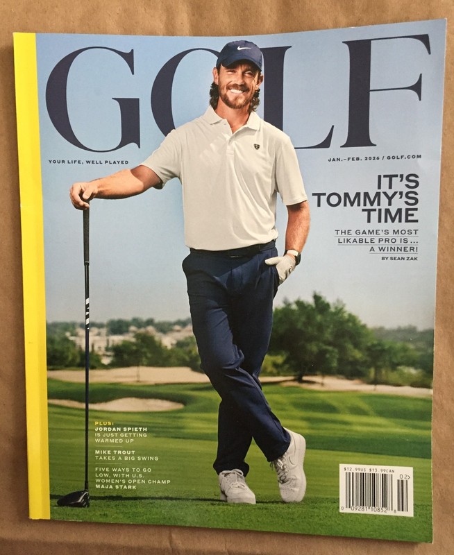 GOLF MAGAZINE JAN-FEB 2026 JORDAN SPIETH TOMMY FLEETWOOD MIKE TROUT MAJA STARK