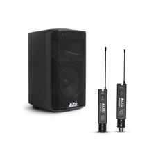 ALTO TX408 350W 8" Powered PA Speaker Bundle with XLR Mic Receiver and Transm...