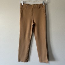 Quince Ultra-Stretch Ponte Straight Leg Pants Roasted Pecan Tan Women's Size XS