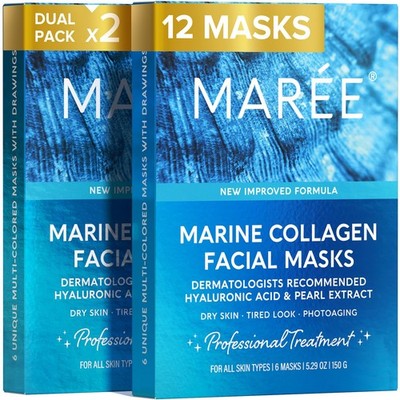 MAREE Collagen Facial Mask with Hyaluronic Acid   Sheet Face Mask Skincare  