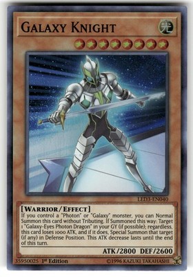 Galaxy Knight Super Rare Legendary Duelists: White Dragon Abyss LED3-EN040 NM