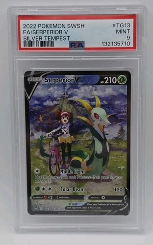 Pokémon TCG Sword & Shield Silver Tempest Trainer Gallery Serperior V TG13 PSA 9