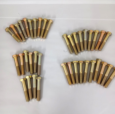 RoHs Grade 8, 1/2''-13 Hex Head Cap Screw, Zinc Yellow Steel, 2-3/4 in Lot Of 39
