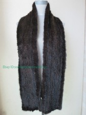 Men's 100 Real Mink Fur Scarf Winter Warm Neckerchief Brown 150 11CM Business