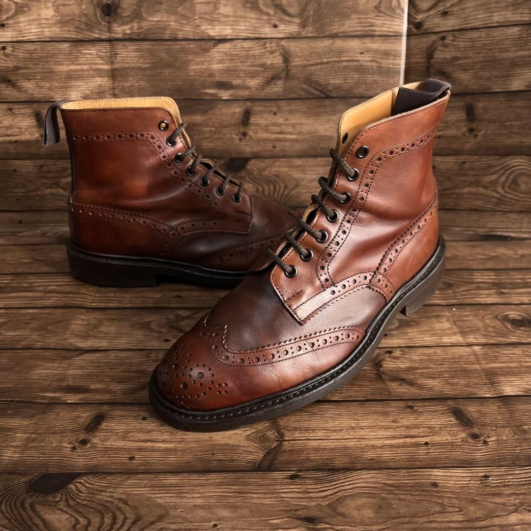【美品】トリッカーズ　Trickers　STOW UK7.5 Men 8.5US Tricker S Country Boots Stow Uk7.5 Rare Shoes Model