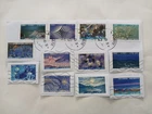 Lot of 12 Blue Stamps in Art 2026