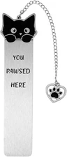 Cat Bookmark Zinc Alloy Kitten Pet Book Marker for Women Cute Bookmark for Re...