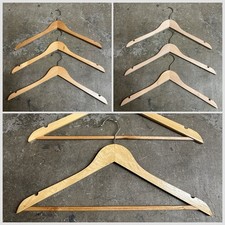 Premium Wooden Hangers -Clothing - Suites -3 Types-Lots of 10-Sturdy  Aesthetic