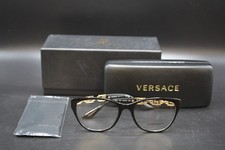 Versace 3292 Black/Gold Eyeglasses GB1 54-18 140 New/Open Box FREE SHIPPING