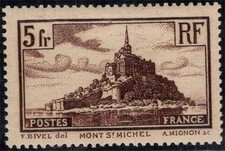 France 1929 Yv. 260a Neuf ** 80% 5. F, Monuments