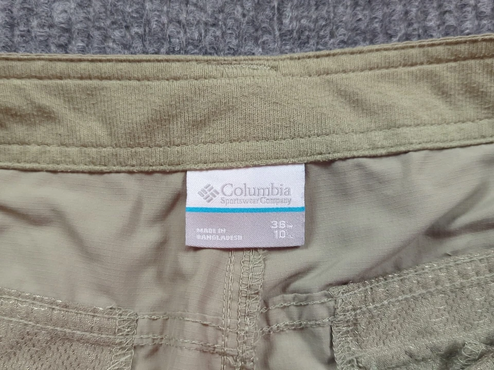 Shorts Columbia Masculino 36 Bege Caminhada Chino Pesca Leve Nylon Cinto Carga - Imagem 2 de 4